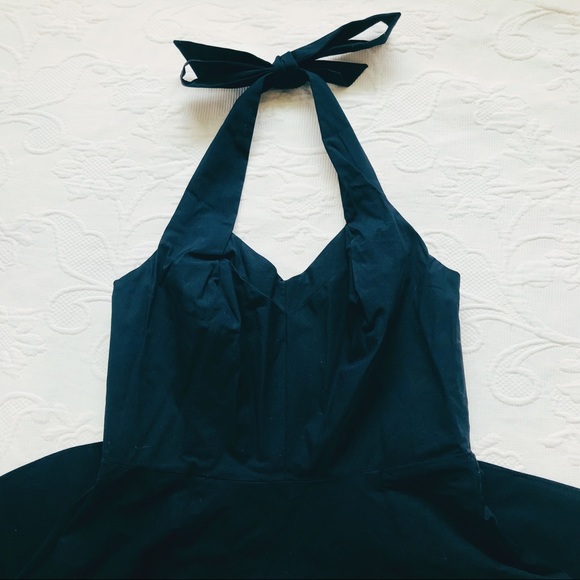 Ann Taylor Navy Blue Halter  Dress - Picture 2 of 4